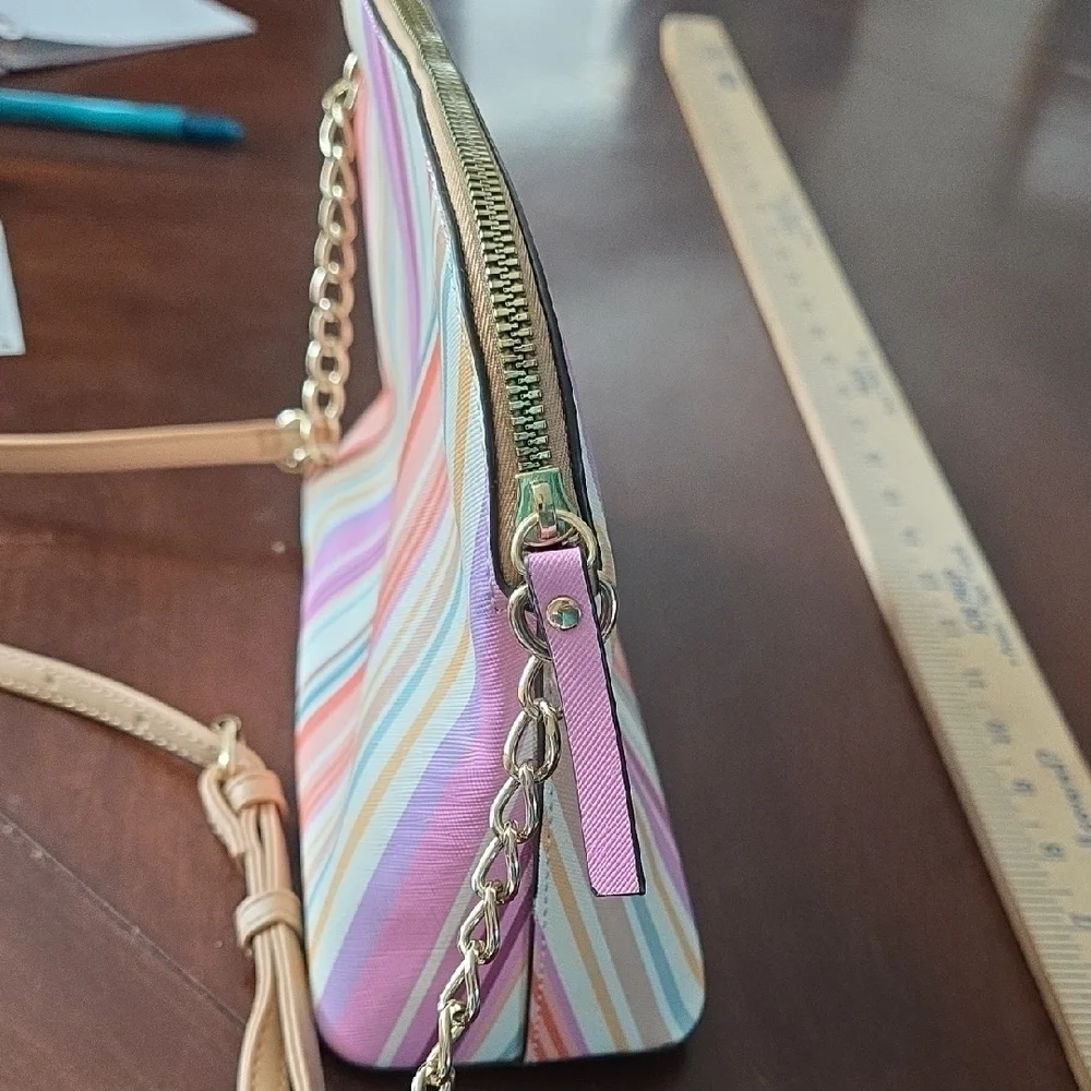 (J9) Nanette Lepore Multicolor Striped Crossbody Bag